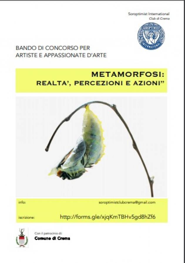 Club Soroptimist di Crema presenta la  TERZA EDIZIONE 2020 del Concorso di pittura