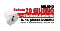 Acli.Milano, Piazza Duomo;20 giugno 2020 #Salviamo la Lombardia