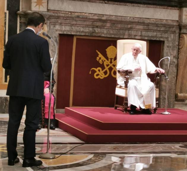 LNews-Foto. DELEGAZIONE LOMBARDIA HA INCONTRATO PAPA FRANCESCO, IL PRESIDENTE FONTANA: SIAMO QUI PER 'RIPARTIRE'