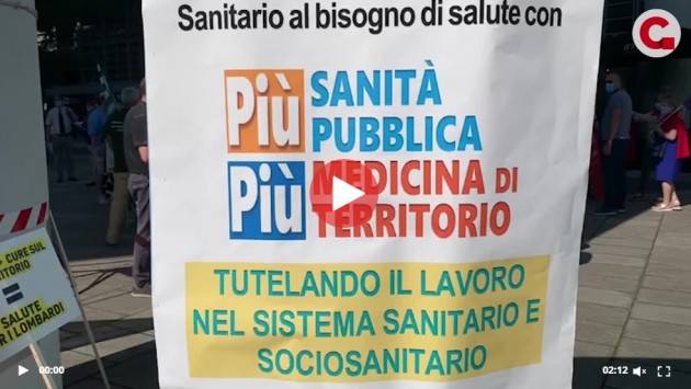 Milano Cgil-Cisl-UIL Il presidio degli infermieri al Pirellone di oggi 23 giugno 2020