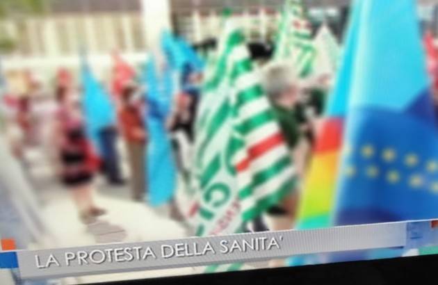 Milano Cgil-Cisl-UIL Il presidio degli infermieri al Pirellone di oggi 23 giugno 2020