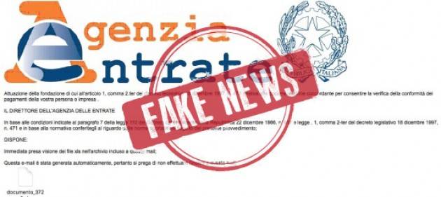 Agenzia delle Entrate: attenzione alle false email