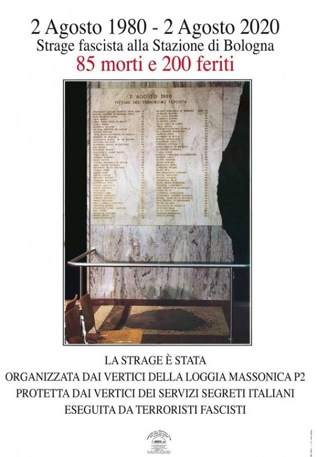 Il manifesto 2 agosto 1980-2 agosto 2020 Strage fascista alla stazione di Bologna