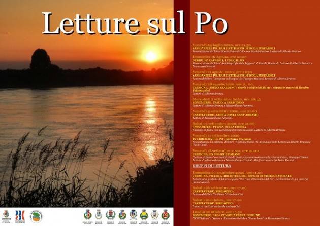 Il 24 luglio debutta la rassegna Letture sul Po