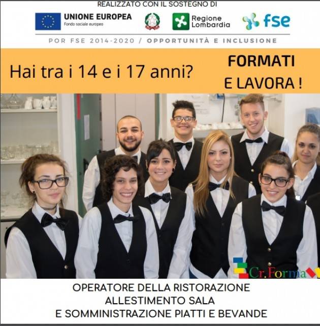 Cremona CR.FORMA OPERATORE SERVIZI DI SALA E BAR