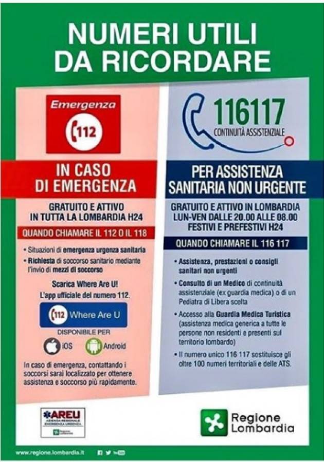 LnM Sanità Lombarda Hai bisogno di prestazioni sanitarie non urgenti? Chiama il n. 116117