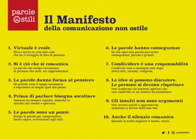 Il Comune di Cremona aderisce al Manifesto della comunicazione non ostile