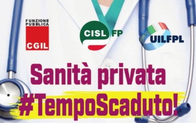 Contratti: Cgil Cisl Uil, proclamiamo sciopero nazionale per mancata ratifica sanità privata