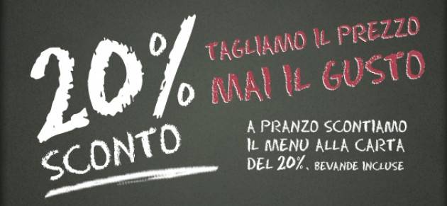 ADUC Sconto 20% ristorante pagando con carta. Ma... ridurre le tasse?