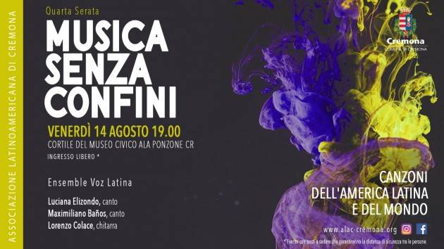 Cremona Quarta Serata: ‘Canzoni dell'America Latina e del mondo’ il 14 agosto
