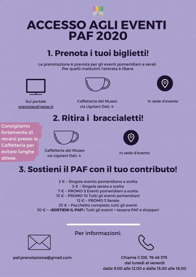 PRONTI, PARTENZA, PAF: PRENOTA IL TUO POSTO!