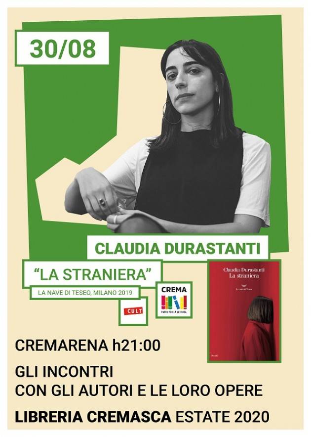 Libreria Cremasca Evento Claudia Durastanti - 30 agosto