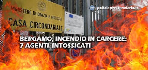LombNews Incendio carcere Bergamo, assessore: solidarietà ad agenti intossicati
