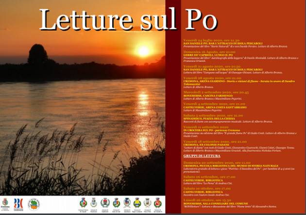 Letture sul Po all'Arena Giardino: venerdì 28 agosto serata dedicata a Sandro Talamazzini