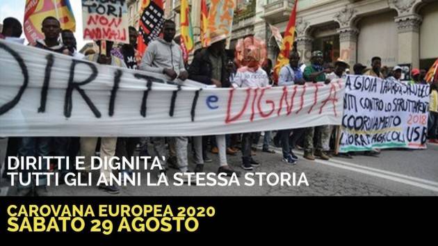 Pianeta Migranti Cremona . Carovana europea migranti 2020