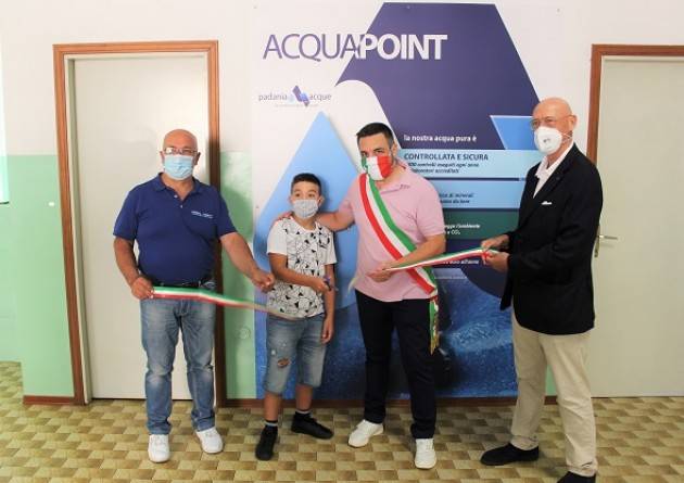 Grontardo, Padania Acque.: inaugurati la casa dell’acqua ‘Fonte Ciria’ e l’AcquaPoint della scuola media di Levata