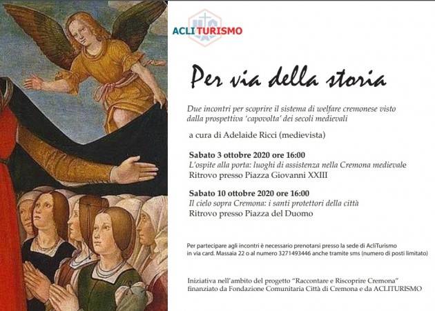 Acli Cremona  organizza due incontri ‘Per via della storia'