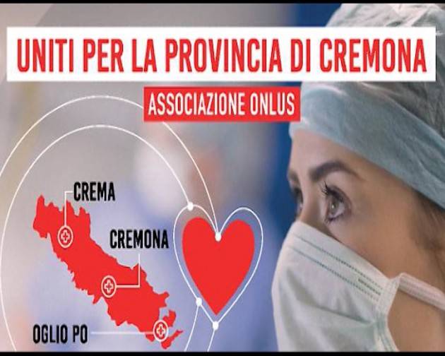 Uniti per la provincia di Cremona Onlus Riunito il Cda ed accolte nuove richieste degli Ospedali 