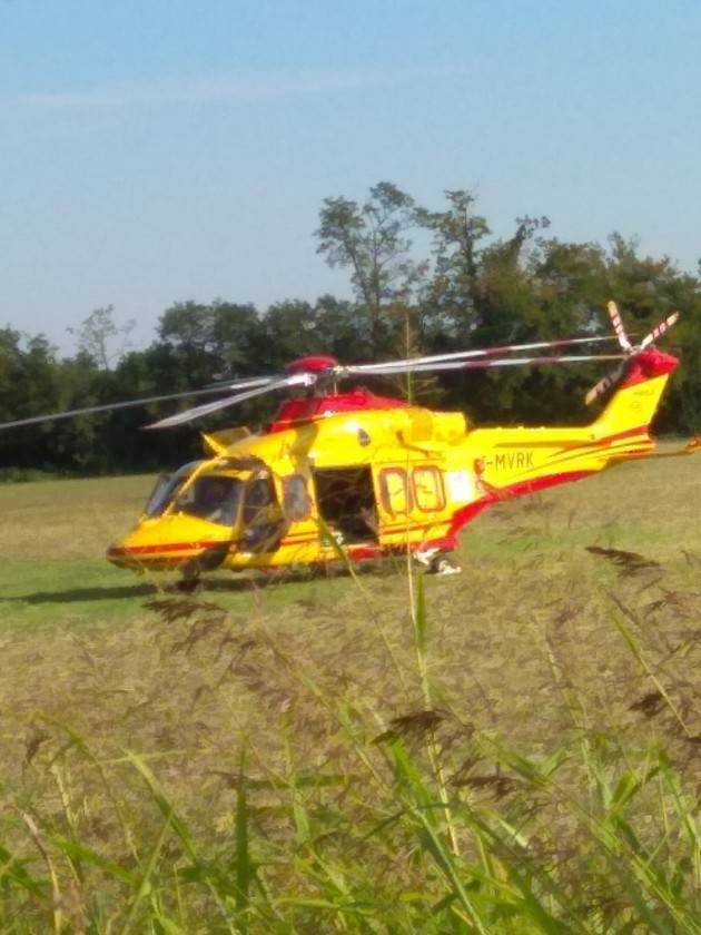 CREMONA- INCIDENTE AD ANNICO. ARRIVA L'ELISOCCORSO MA LO RIFIUTA