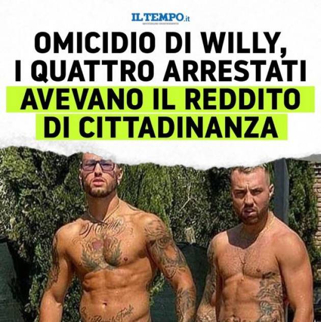 I killer di Willy di Coleferro col reddito di cittadinanza