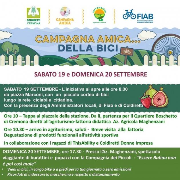 Cremona Coldiretti sabato 19 settembre, nei mercati e negli agriturismi di Campagna Amica