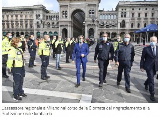 LombNews Il grazie di Milano ai volontari della Protezione civile per lavoro svolto