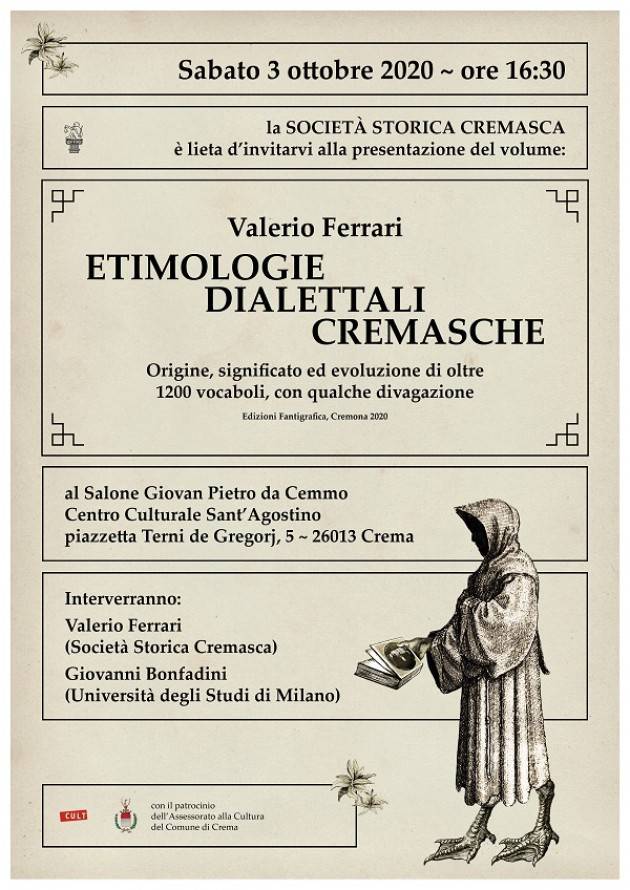Crema Presentazione  Etimologie dialettali cremasche Origine il 3 ottobre