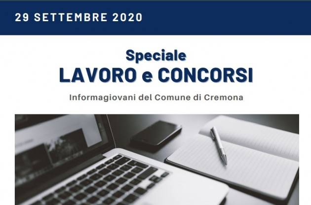 Informa Giovani Cremona SPECIALE LAVORO E CONCORSI del 29 settembre 2020