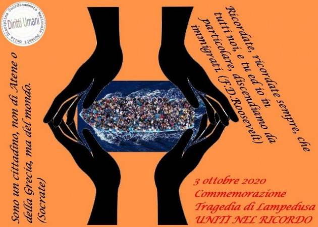 CNDDU Il 3 ottobre  Anniversario tragedia di Lampedusa 2020