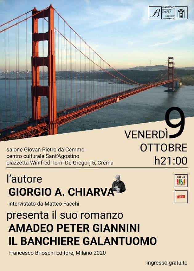 Libreria Cremasca presentazione 9 ottobre de il Il banchiere galantuomo