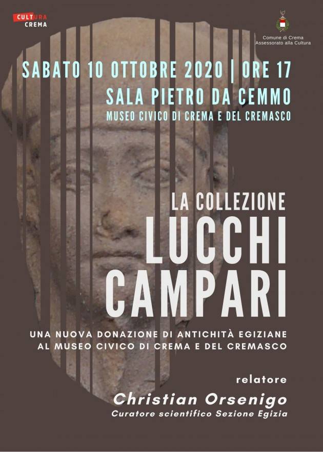 Crema Oggi  presentazione della collezione di antichità egiziane- donazione Campari Lucchi