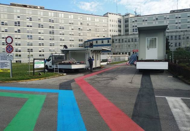 PRONTO SOCCORSO DI CREMONA. PROCEDONO I LAVORI DI SEPARAZIONI DEI PERCORSI DI ACCESSO