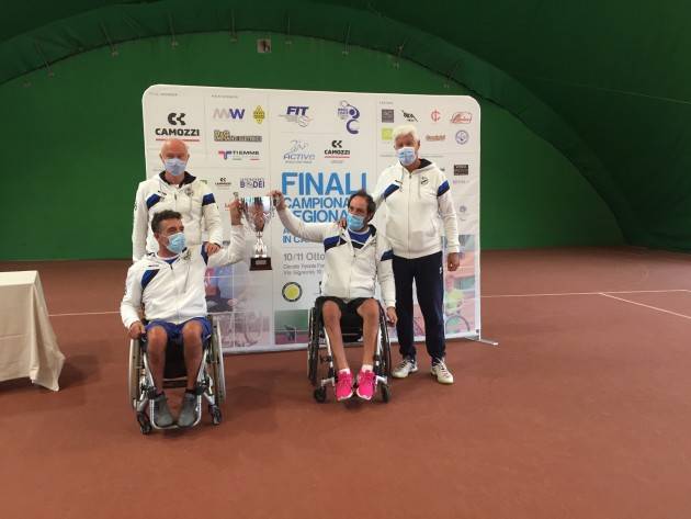 Tennis in carrozzina La Canottieri Baldesio di Cremona Campione Regionale a Squadre