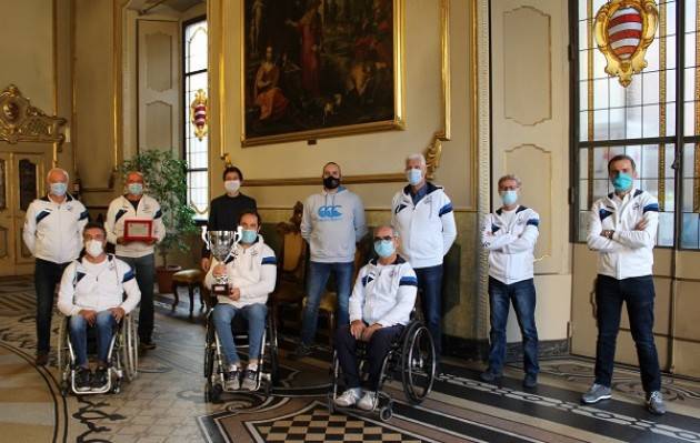 Cremona I campioni regionali di Tennis in carrozzina della Baldesio ricevuti a Palazzo comunale
