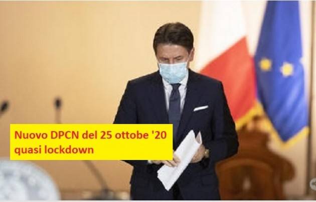 Giuseppe Conte  firma il provvedimento Nuovo Dpcm 25 ottobre 2020, ristoranti chiusi alle 18