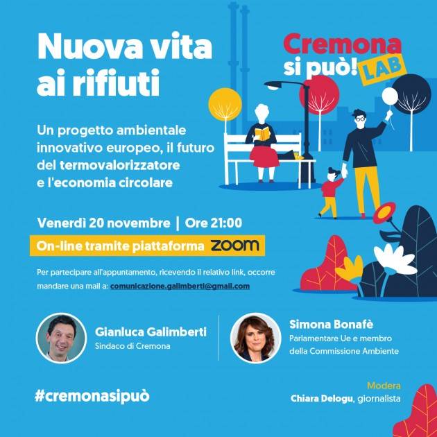 Cremona si può, venerdì 20 novembre incontro sui rifiuti con l'eurodeputata Simona Bonafè