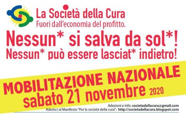 Cremona  Nessuno si salva da solo! Nessuno può essere lasciato indietro! Incontro on line il 19/11 ore 21