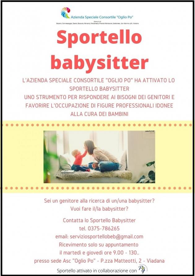 Viadana Azienda Speciale Oglio Po: E’ attivo lo Sportello babysitter