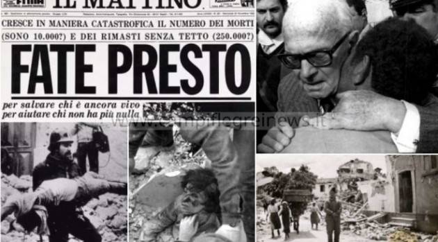 CNDDU Terremoto dell’ Irpinia (magnitudo 6.9): sono passati 40 anni