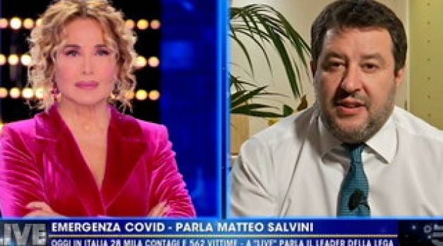 Covid, Salvini: '' il vaccino lo farò se me lo dirà il medico '' -  L'INTERVISTA 