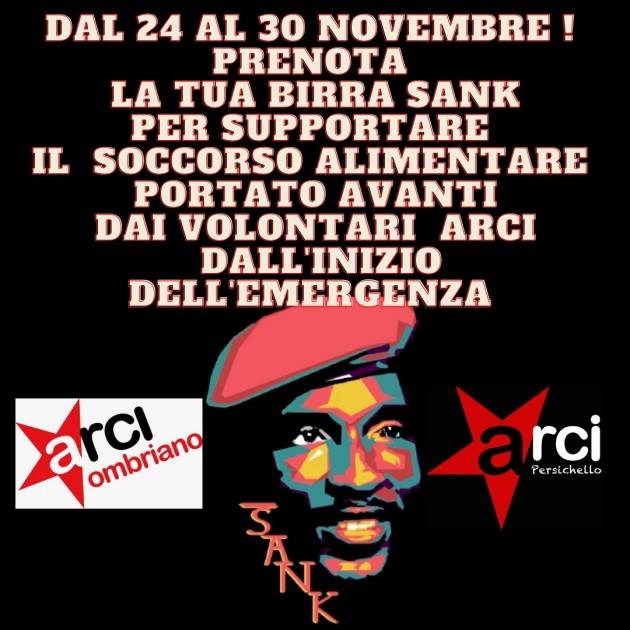 ARCI Ombriano,Persichello,Castelleone SOSTIENI SOCCORSO ALIMENTARE! Fino 30/11 acquista birra Sank