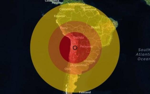 Terremoto di magnitudo 6.2  in Argentina al confine con il Cile