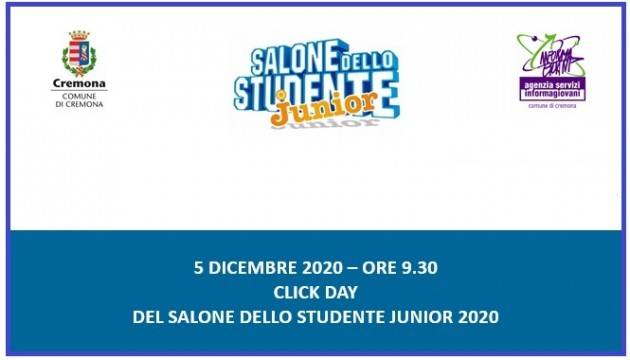 CLICK DAY 5 DICEMBRE 2020 – ORE 9.30  DEL SALONE DELLO STUDENTE JUNIOR 2020