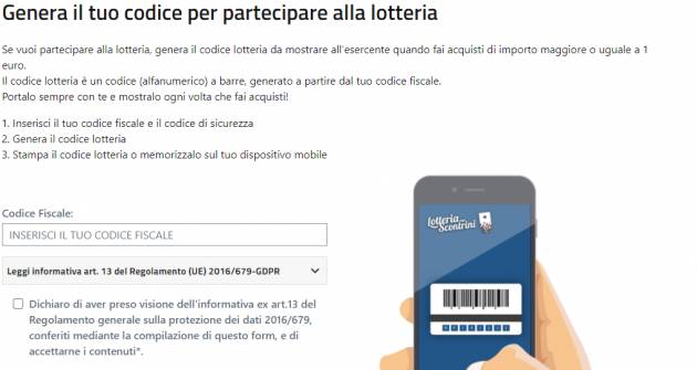 AL VIA DA OGGI LA LOTTERIA DEGLI SCONTRINI: SI VINCE FINO A 5 MILIONI DI EURO