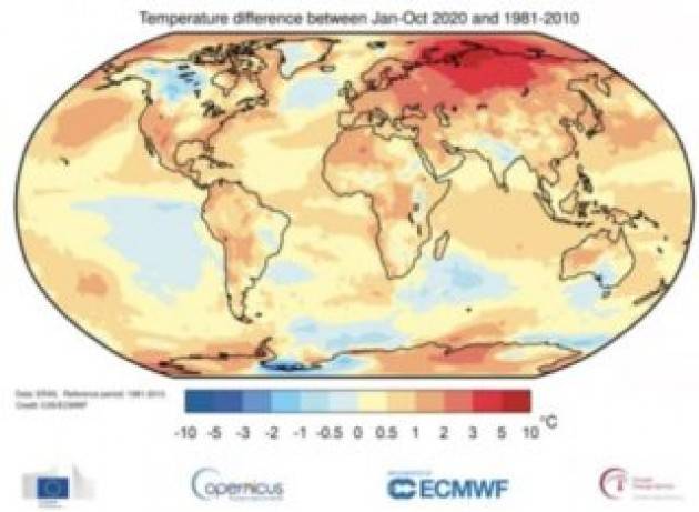 Il 2020 dovrebbe essere uno dei tre anni più caldi mai registrati