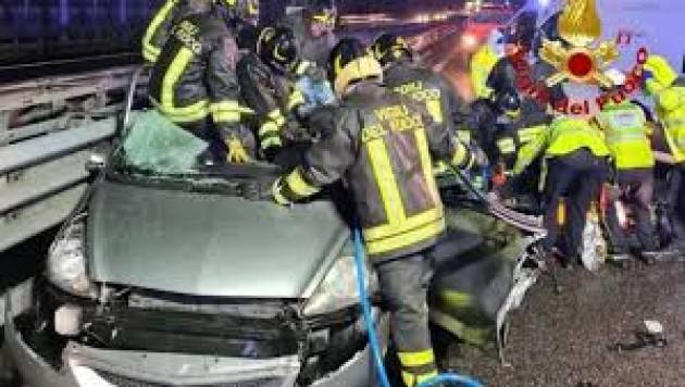 Incidente stradale sulla tangenziale Ovest di Milano