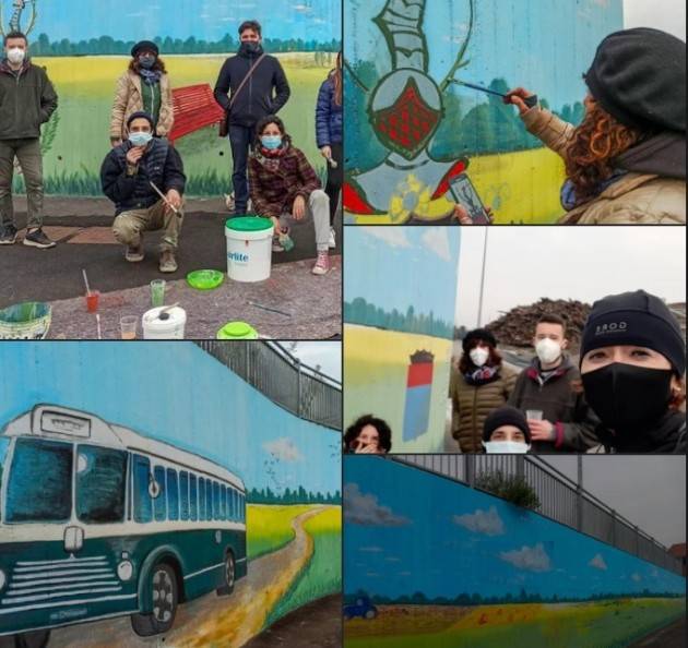 Stefania Bonaldi soddisfatta del murales antismog