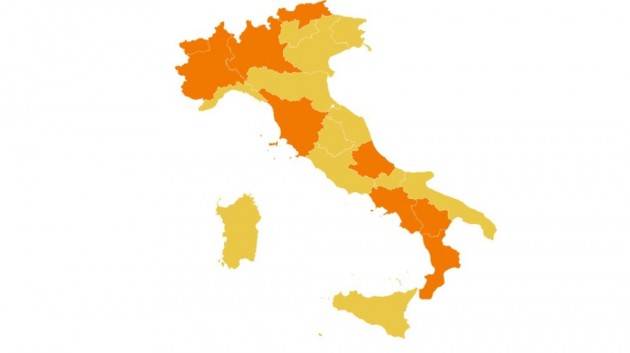 Abruzzo si autodichiara arancione, ed il governo è contrario