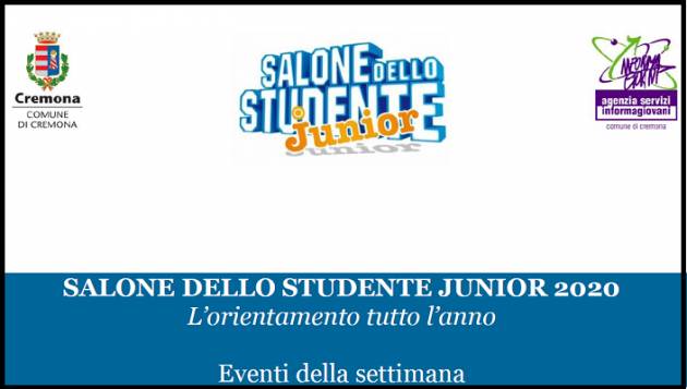 Cremona IL SALONE STUDENTE JUNIOR ENTRA NEL VIVO: GLI APPUNTAMENTI SETTIMANA