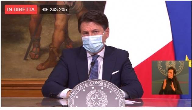 CORONAVIRUS  Il video di Conte sulla stretta  su Natale e Capodanno 